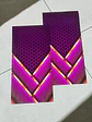 X2 pegatinas sticker adhesivos de Hexagonales lila con líneas - Miniatura 1