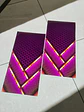 X2 pegatinas sticker adhesivos de Hexagonales lila con líneas - Miniatura 2
