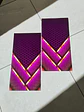 X2 pegatinas sticker adhesivos de Hexagonales lila con líneas - Miniatura 5