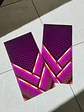 X2 pegatinas sticker adhesivos de Hexagonales lila con líneas - Miniatura 6