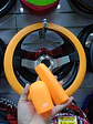 Set 3 piezas, funda cubre Volante, Perilla de cambios y funda NARANJA - Miniatura 2