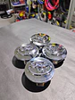 X4 Tapas centro llantas 57mm 62mm - Plata - Miniatura 3