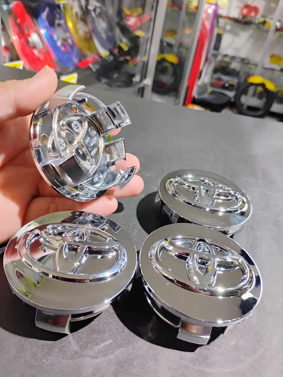 X4 Tapas centro llantas 57mm 62mm - Plata 9