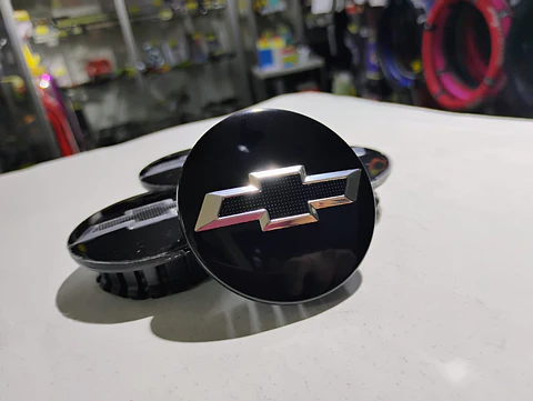 Set X4 Tapa centro de Llantas de autos 59mm diámetro negra