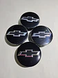 Set X4 Tapa centro de Llantas de autos 59mm diámetro negra - Miniatura 3