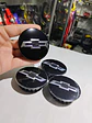 Set X4 Tapa centro de Llantas de autos 59mm diámetro negra - Miniatura 4