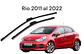 X2 plumillas para autos (limpia parabrisas) rio 2011 al 2022 - Miniatura 3