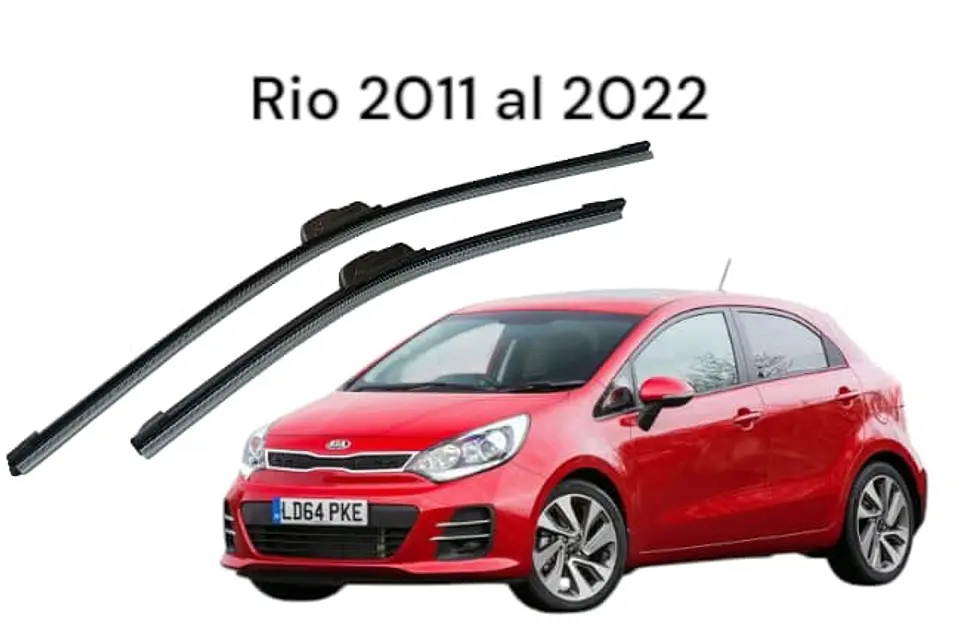 X2 plumillas para autos (limpia parabrisas) rio 2011 al 2022 3