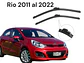 X2 plumillas para autos (limpia parabrisas) rio 2011 al 2022 - Miniatura 4