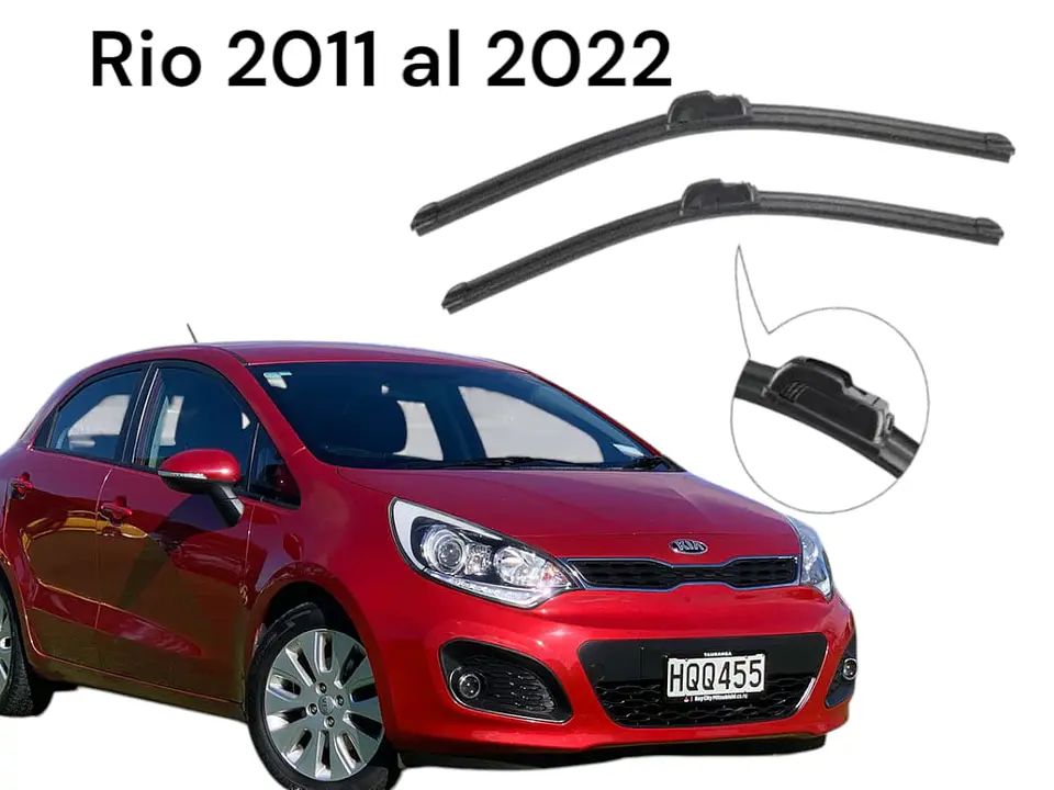 X2 plumillas para autos (limpia parabrisas) rio 2011 al 2022 4