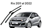 X2 plumillas para autos (limpia parabrisas) rio 2011 al 2022 - Miniatura 5