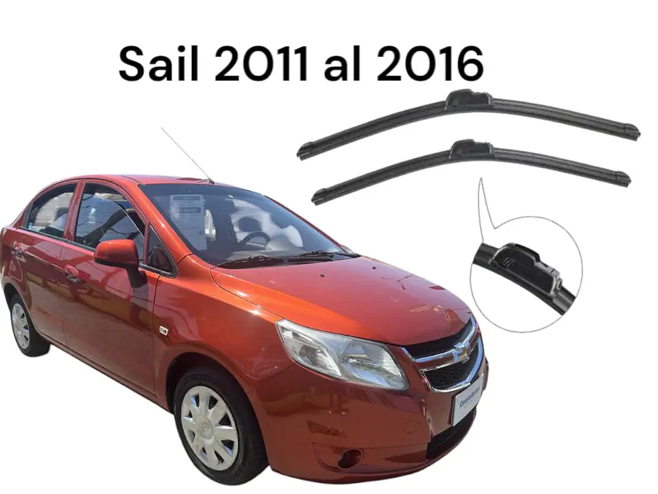X2 plumillas para autos (limpia parabrisas) sail 2011 al 2016 3