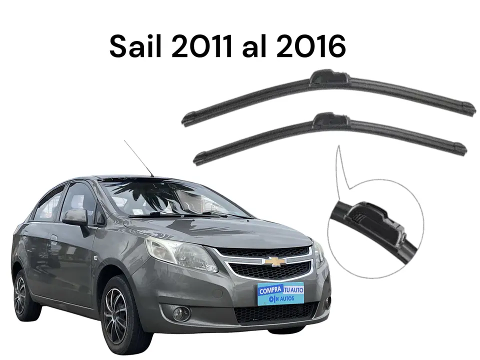 X2 plumillas para autos (limpia parabrisas) sail 2011 al 2016 5