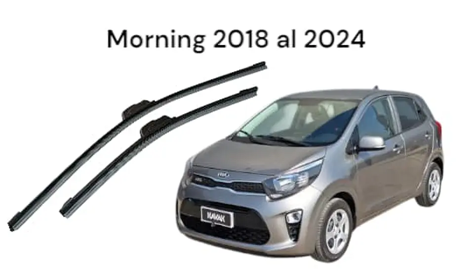 X2 plumillas para autos (limpia parabrisas) morning 2018 al 2024 2