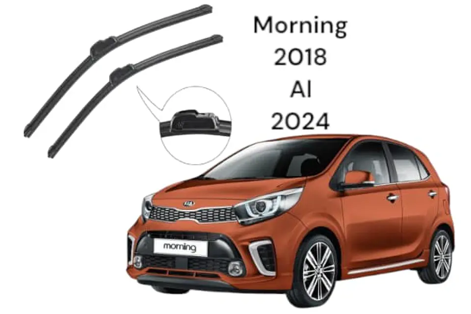 X2 plumillas para autos (limpia parabrisas) morning 2018 al 2024 4