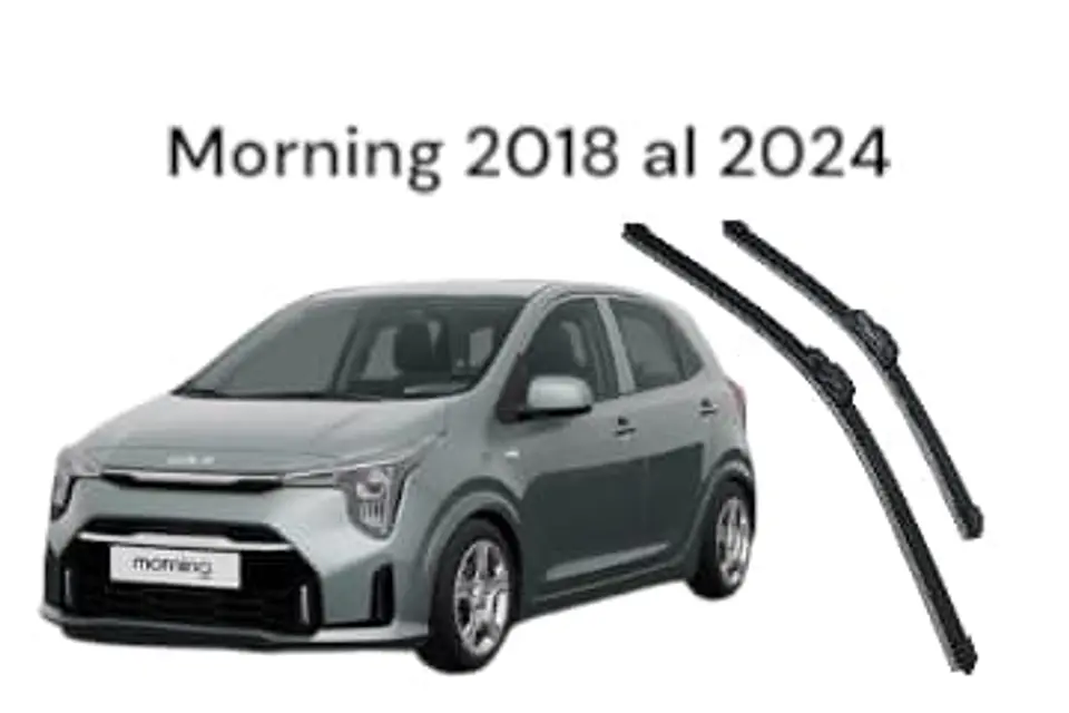 X2 plumillas para autos (limpia parabrisas) morning 2018 al 2024 5