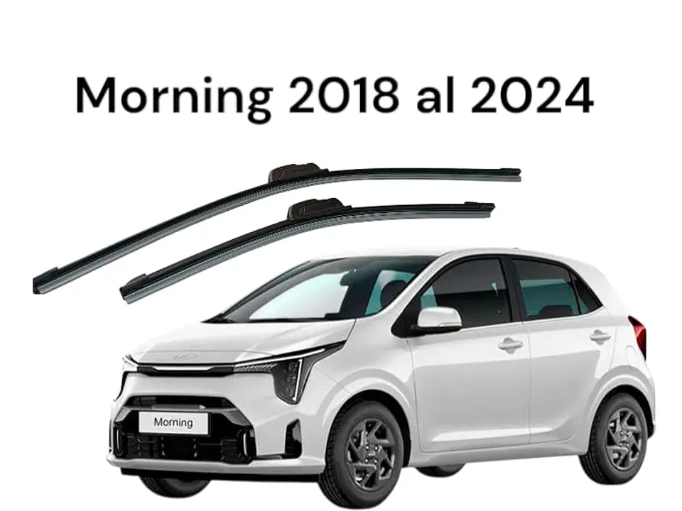 X2 plumillas para autos (limpia parabrisas) morning 2018 al 2024 6