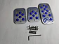 Set cubre pedales Sparco, 3pzs aluminio - Cromado/Azul - thumbnail 9