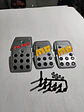 Set cubre pedades de auto Momo 3 piezas de aluminio tunning - Miniatura 8