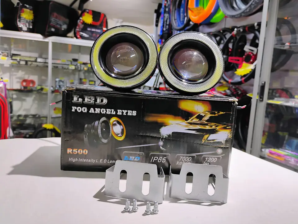 X2 Neblineros Led ojo de Ángel para autos, lámparas antiniebla 89mm 2