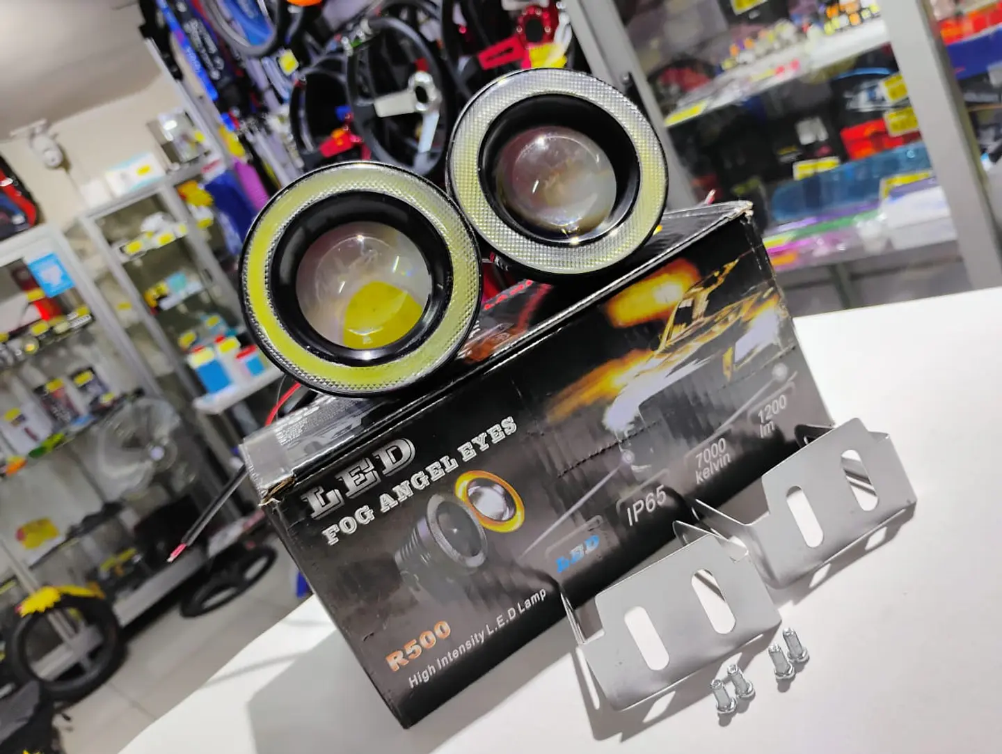 X2 Neblineros Led ojo de Ángel para autos, lámparas antiniebla 89mm 3