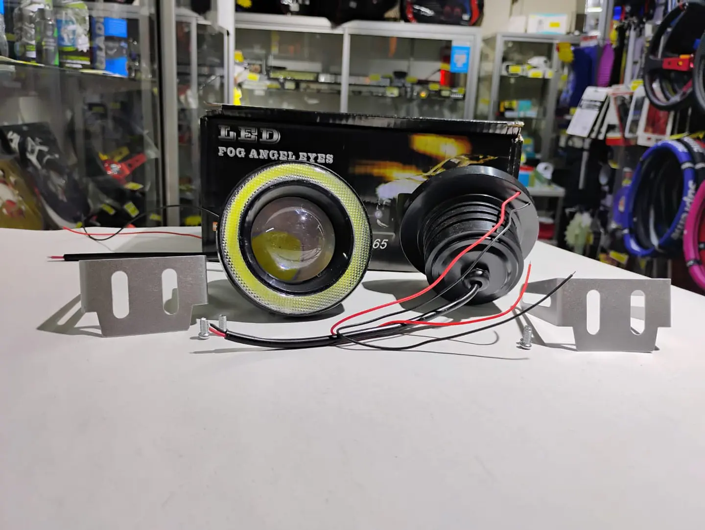X2 Neblineros Led ojo de Ángel para autos, lámparas antiniebla 89mm 4