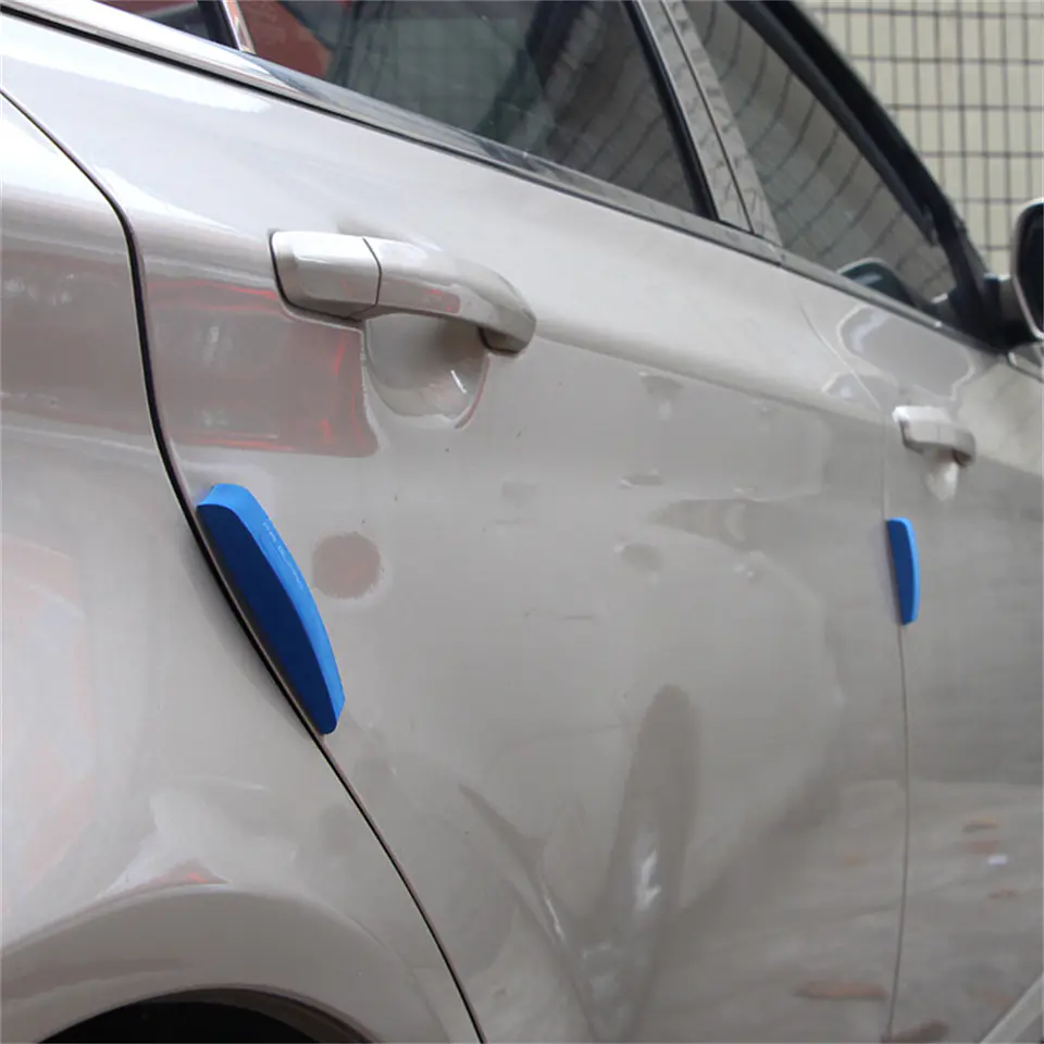 X4 tiras topes de puerta de goma Eva autoadhesivos protector - azul 10