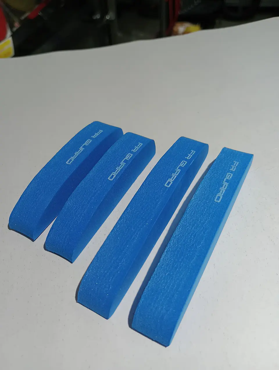 X4 tiras topes de puerta de goma Eva autoadhesivos protector - azul 18