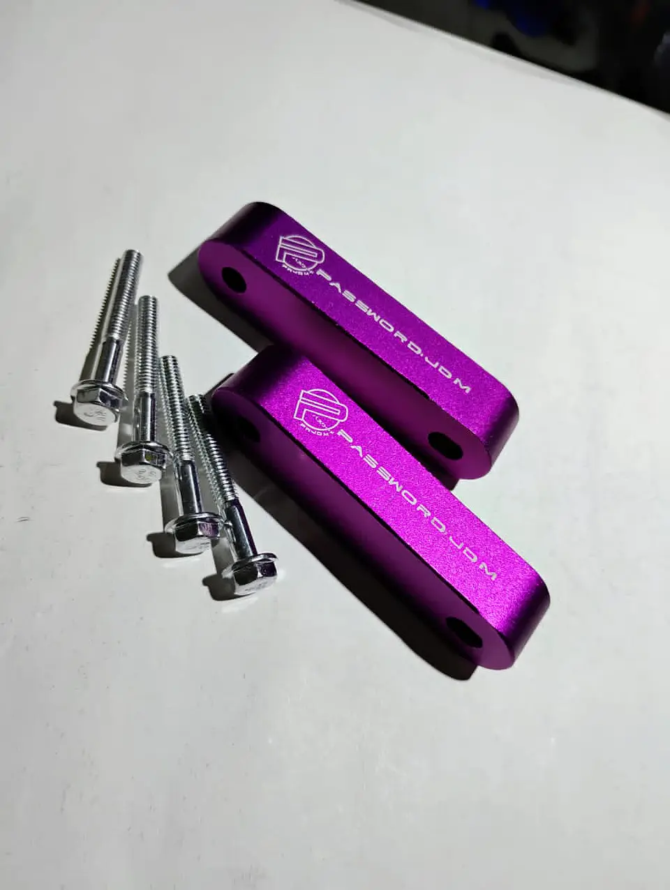 X2 juego de elevadores espaciadores de capó capot de aluminio lila 3