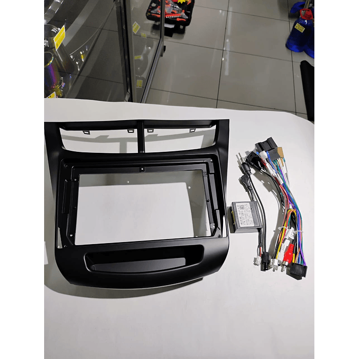 Adaptador Bisel + interface arnés Canbus y adaptador de antena de radio Android pantalla 9 pulgadas para Chevrolet New Sail 4