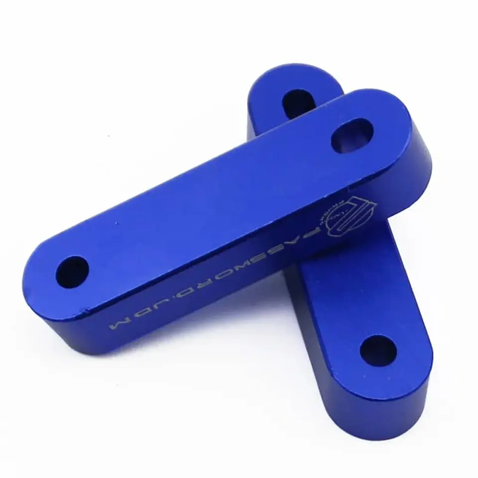 X2 elevadores espaciadores capó aluminio - Azul 2
