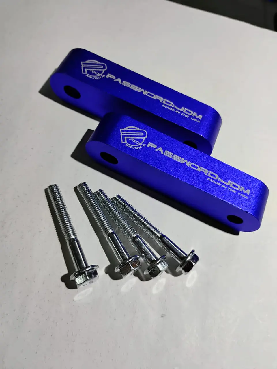 X2 elevadores espaciadores capó aluminio - Azul 5