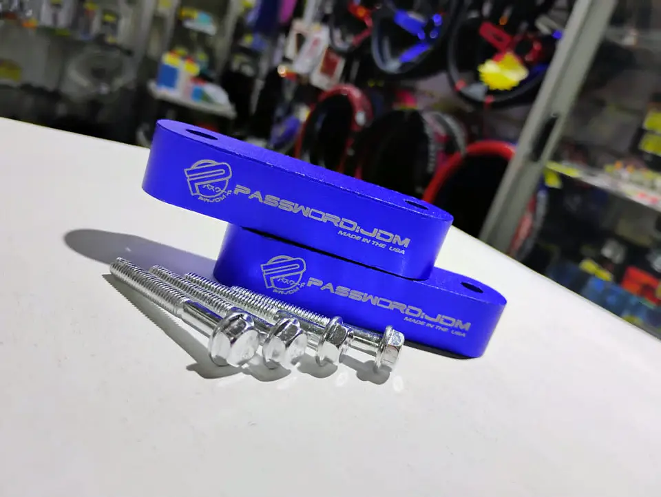 X2 elevadores espaciadores capó aluminio - Azul 6