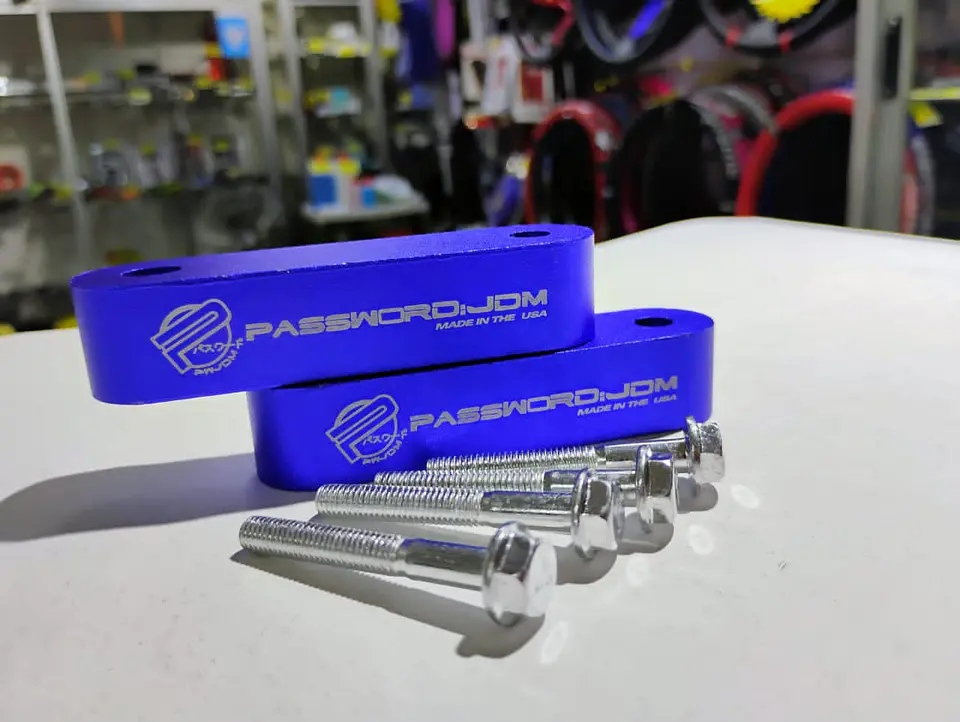 X2 elevadores espaciadores capó aluminio - Azul 8