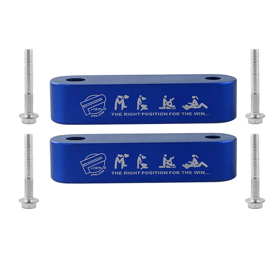 X2 elevadores espaciadores capó aluminio - Azul 10