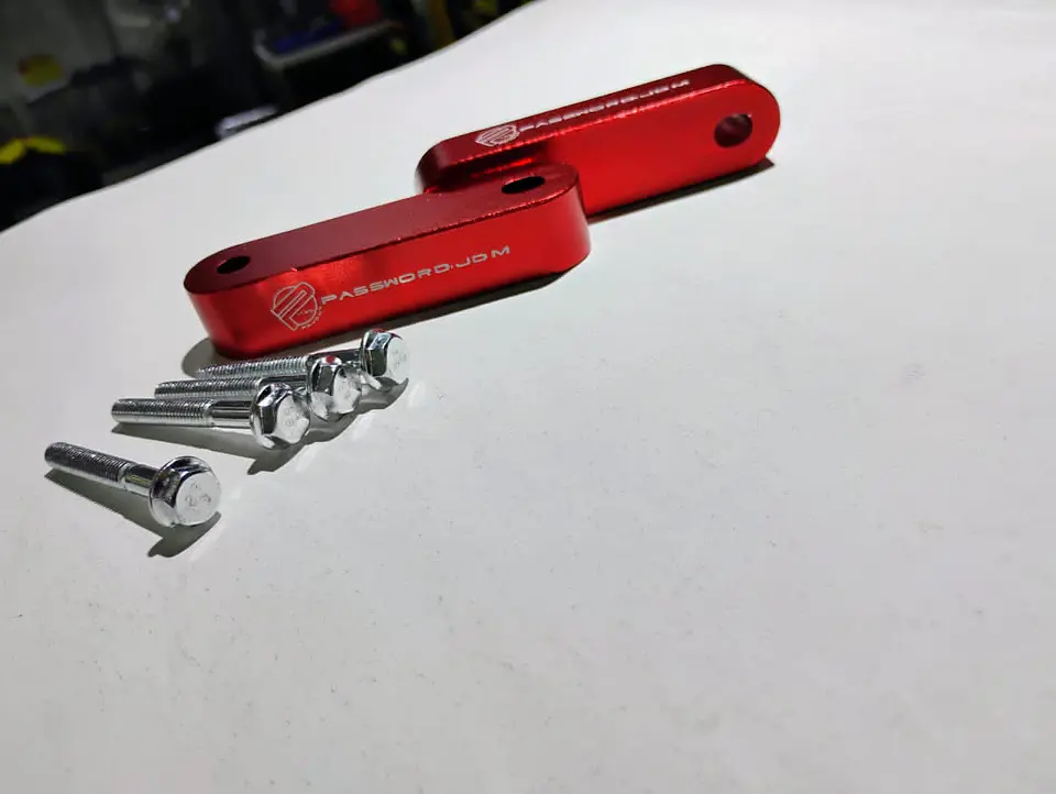 X2 elevadores espaciadores capó aluminio - Rojo 6