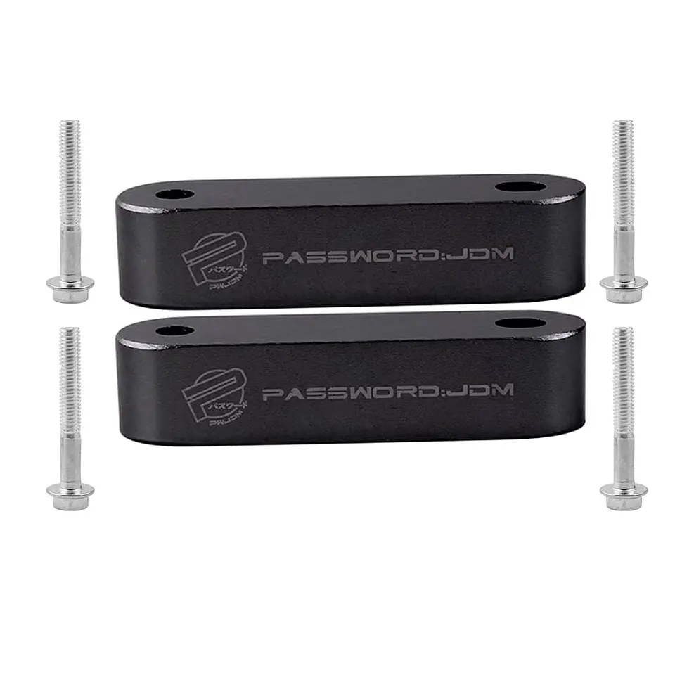 X2 elevadores espaciadores capó aluminio 95x20mm - Negro 3