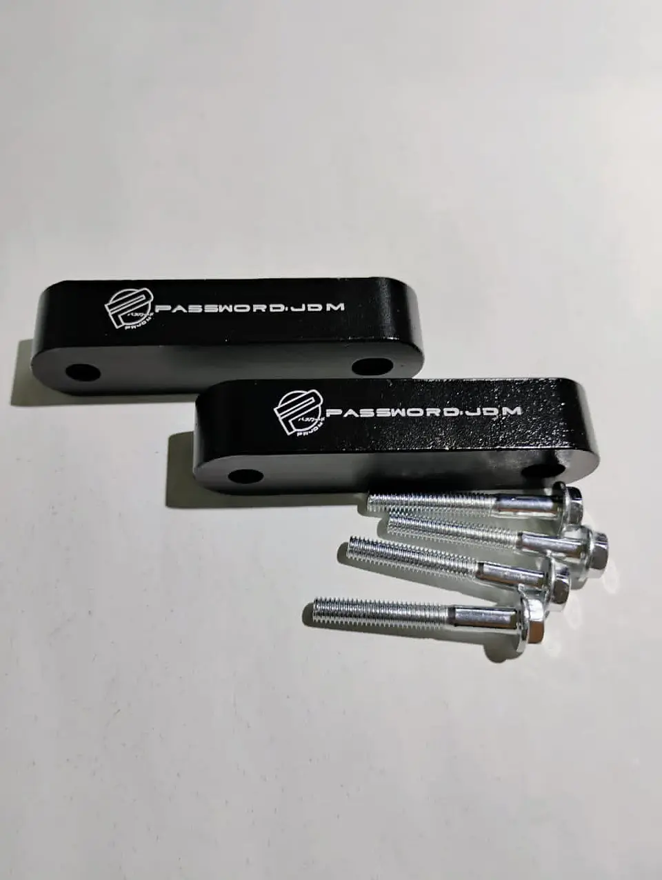 X2 elevadores espaciadores capó aluminio 95x20mm - Negro 4