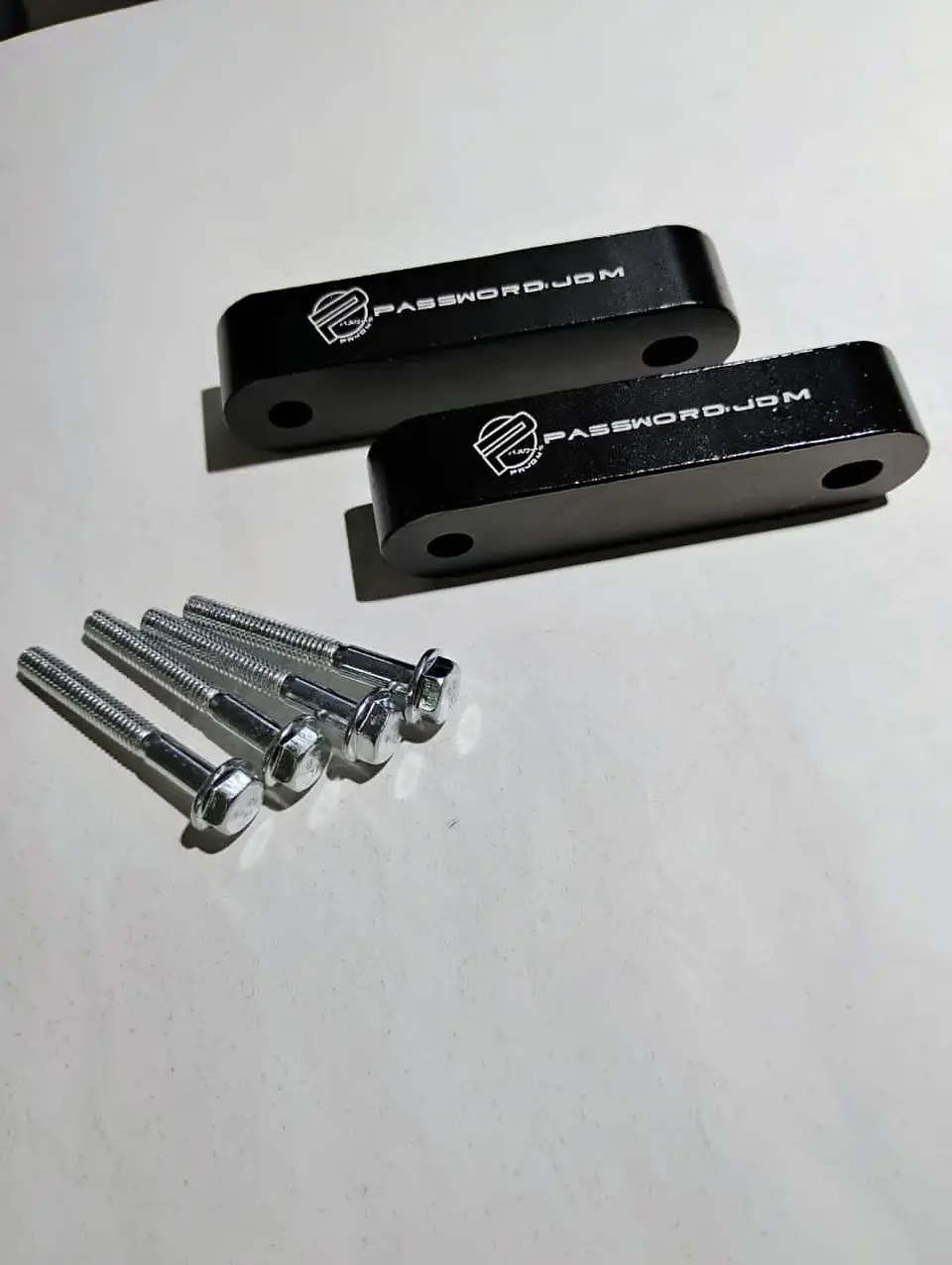 X2 elevadores espaciadores capó aluminio 95x20mm - Negro 8