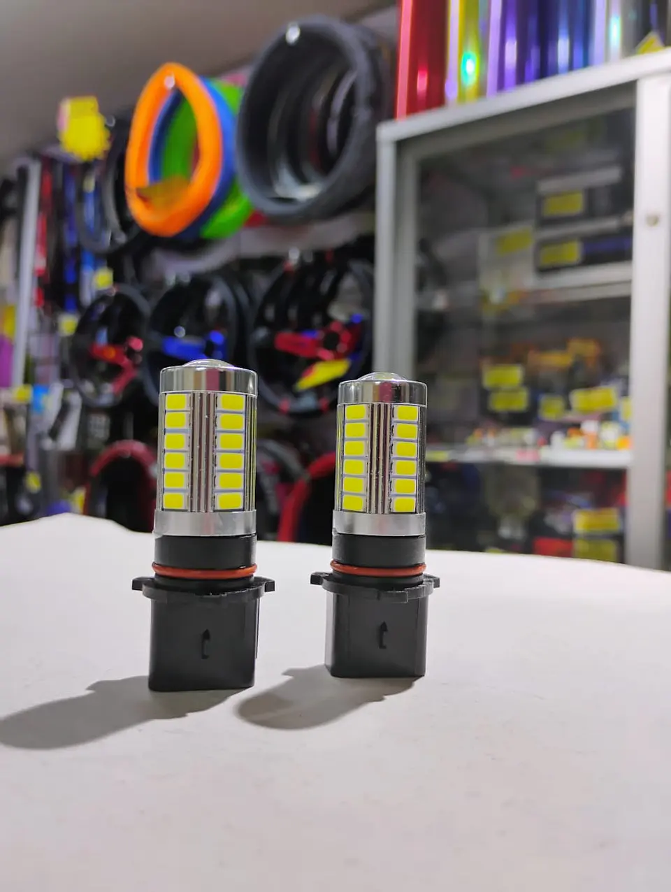 Par de ampolletas Led de circulación diurna antinieblas psx26w, p13w 15