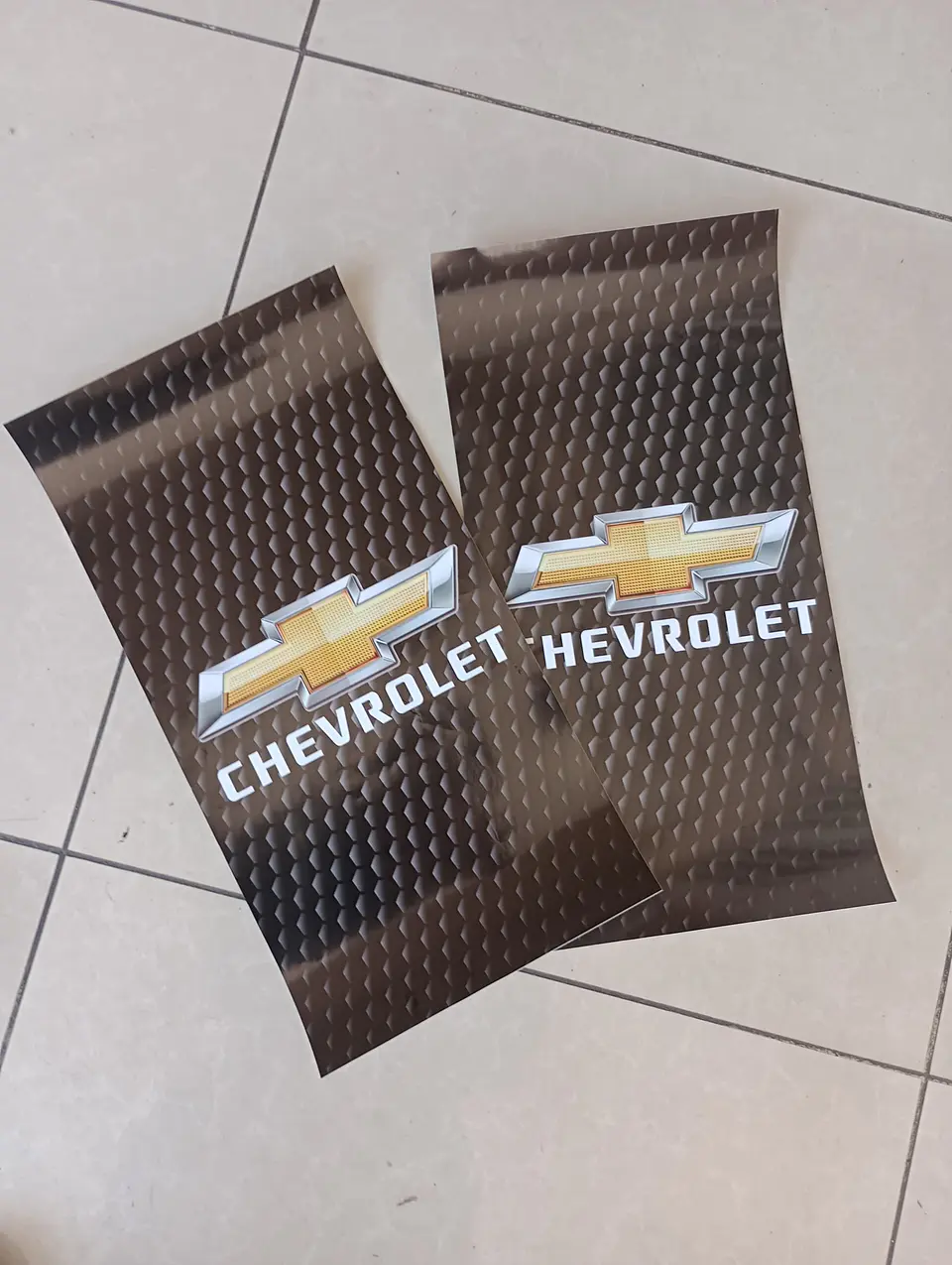 X2 pegatinas sticker adhesivos de Chevrolet carbono para pilares 3
