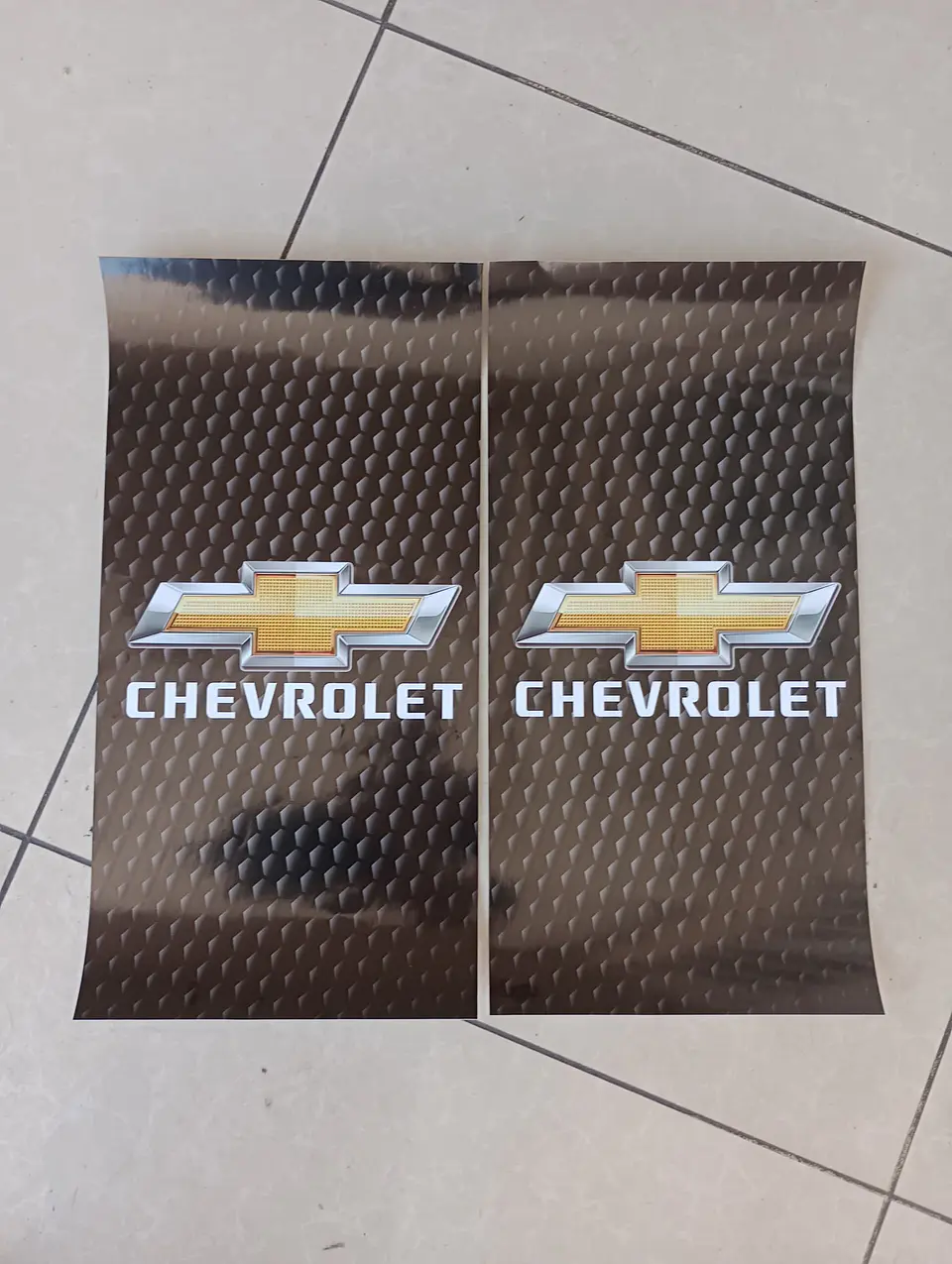 X2 pegatinas sticker adhesivos de Chevrolet carbono para pilares 4