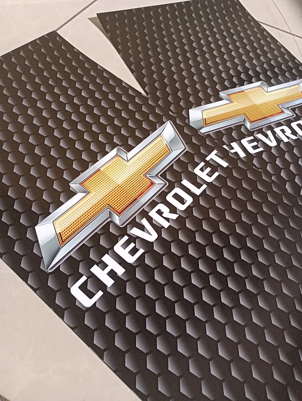 X2 pegatinas sticker adhesivos de Chevrolet carbono para pilares 7