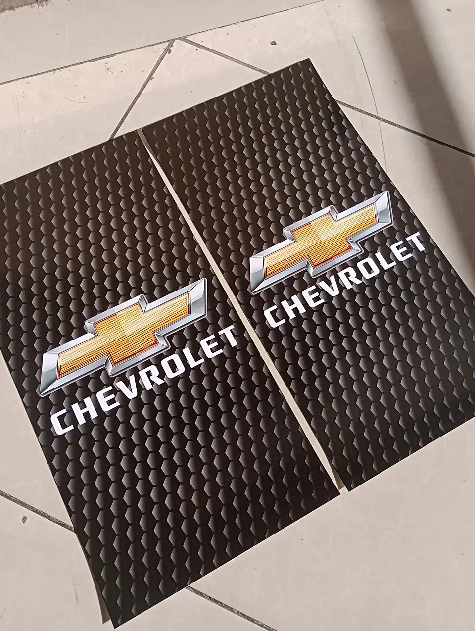 X2 pegatinas sticker adhesivos de Chevrolet carbono para pilares 8