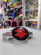 Set X4 Tapa centro de Llantas de autos Suzuki negro con rojo - Miniatura 13