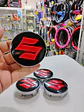 Set X4 Tapa centro de Llantas de autos Suzuki negro con rojo - Miniatura 15