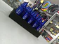 Set kit de tuercas para llantas de auto punta bala 20 piezas AZUL - thumbnail 4