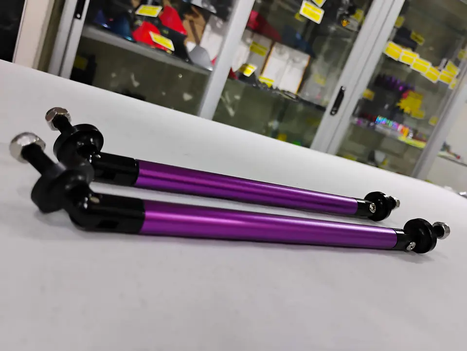 X2 Barras soporte Lip Bumper del/tras aluminio 19cm - Morado 8