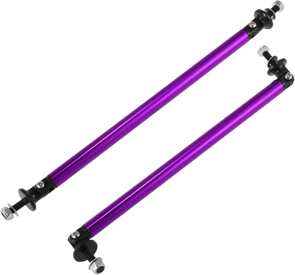 X2 Barras soporte Lip Bumper del/tras aluminio 19cm - Morado 10