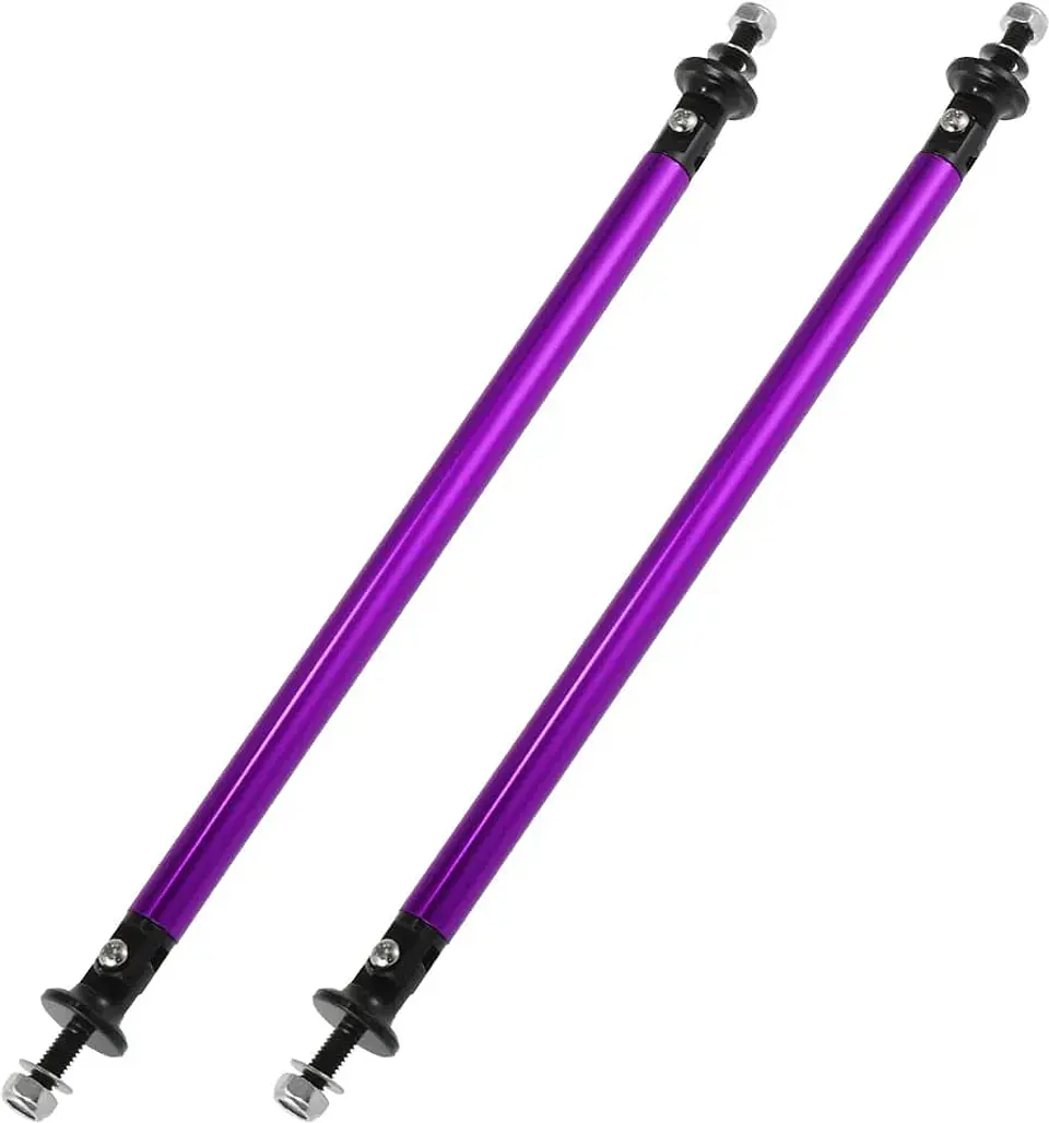 X2 Barras soporte Lip Bumper del/tras aluminio 19cm - Morado 14